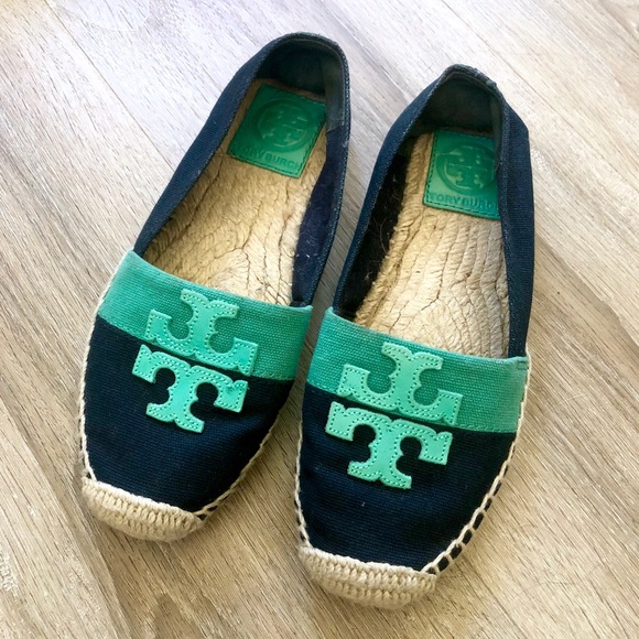 Tory Burch logo canvas espadrille turquoise - Picture 6 of 6
